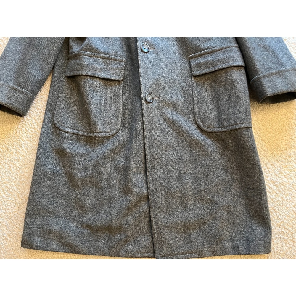 Vintage Executive Group by Bond Lined Wool Winter Trench Coat Men 46 2XL - Picture 5 of 6